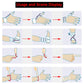Self-adhesive camouflage tape usage step chart with hands applying strips