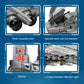 Feature panels for a grey helicopter building set: opened nacelle and missiles.