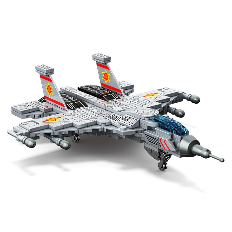 Grey military helicopter model building blocks with wing pods and rocket launchers.