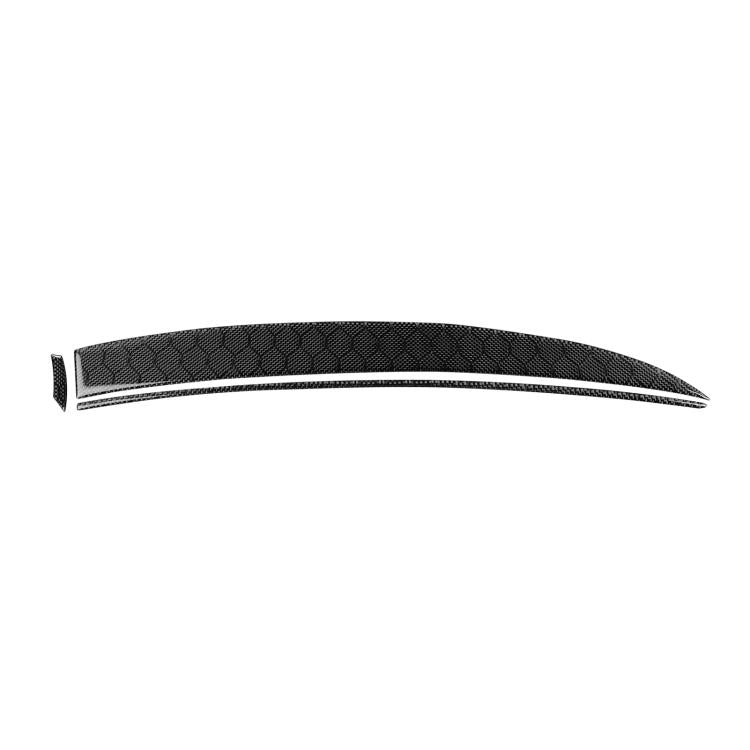 Air outlet sticker set: black carbon-texture curved trim strip with adhesive backing