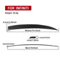 Air outlet sticker set diagram: black carbon-texture curved trim strip with dimensions
