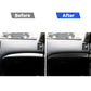 Carbon-fiber style air outlet trim sticker installed near dashboard vent grille