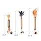 Jute feather cat teaser sticks, 15cm, 21cm, and 25cm lengths
