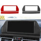 Navigation screen frame set, red and black carbon-fiber look trim overlays