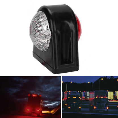 Truck side marker light with clear lens, black housing (white LED)