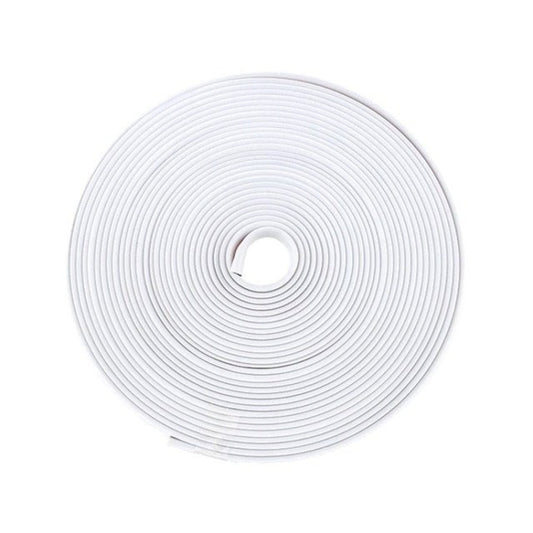 Car wheel TPE protection ring, white coiled strip with center hole