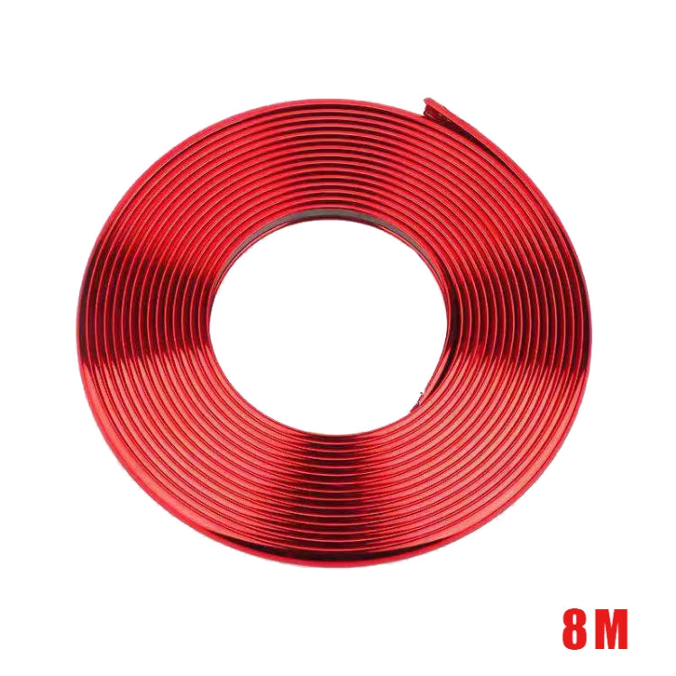 Red reflective electroplating wheel decorative strip roll, circular coil