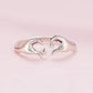 Sterling Silver S925 Heart Gesture Opening Romantic Ring, SCR902