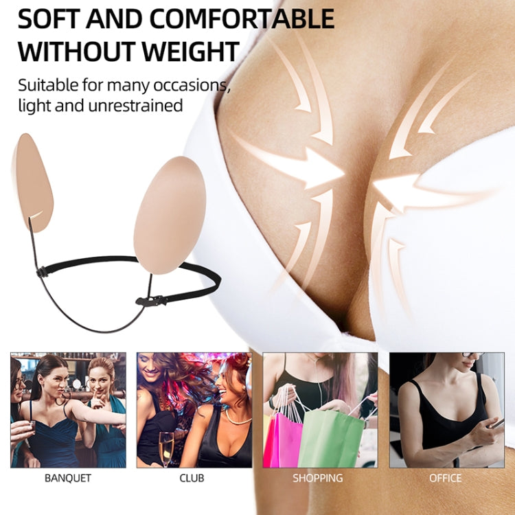 Silicone nipple sticker push-up kit with flexible support cups and adjustable straps