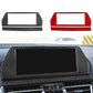 Black and red carbon-fiber navigation screen frame stickers, 2-piece set