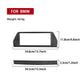 Black carbon-fiber navigation screen frame sticker with size dimensions, 2-piece