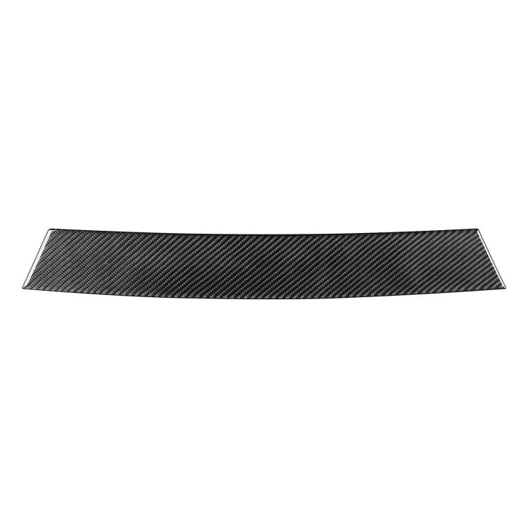 Black carbon-fiber style rear guard plate sticker, rectangular