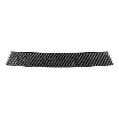 Black carbon-fiber style rear guard plate sticker, rectangular