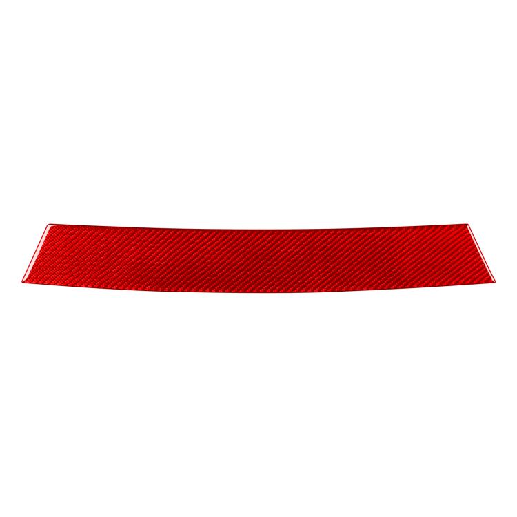 Red carbon-fiber style rear guard plate sticker, rectangular