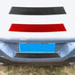Carbon-fiber style rear guard plate stickers, black and red