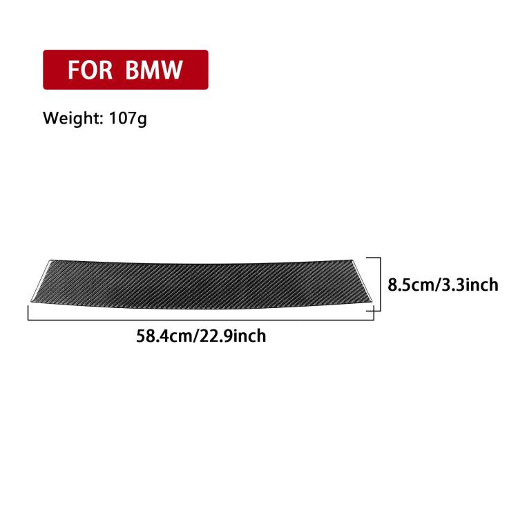 Black rear guard plate sticker with size markings, rectangular