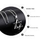 Polished six-point star pendant necklace with silver chain and clasp