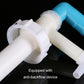 Manual oil extractor pump with anti-backflow valve, white plastic parts and blue tube