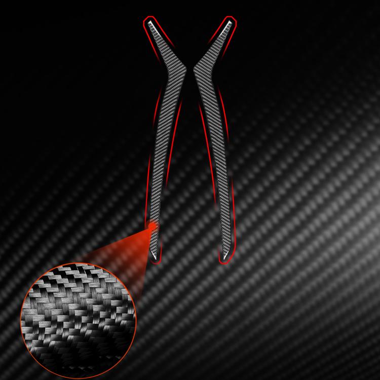Carbon-fiber style inner door armrest stickers with red accent outline (2 pieces)