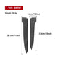 Black carbon-fiber rearview mirror strip stickers with size diagram, 2-piece LHD set