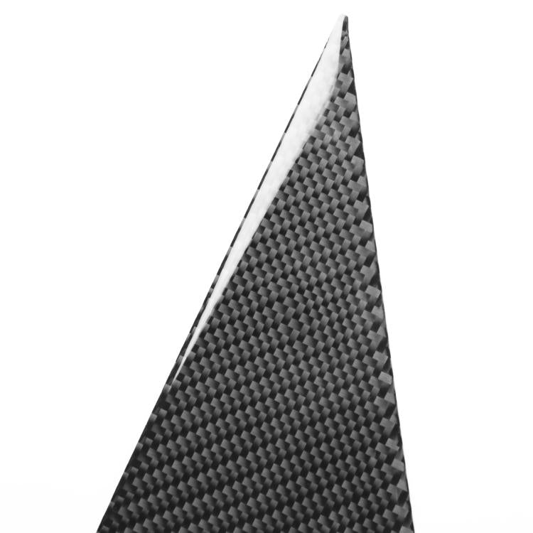Single A-pillar sticker piece with carbon-fiber pattern, black