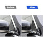 A-pillar sticker set installed on car trim, carbon-fiber black finish