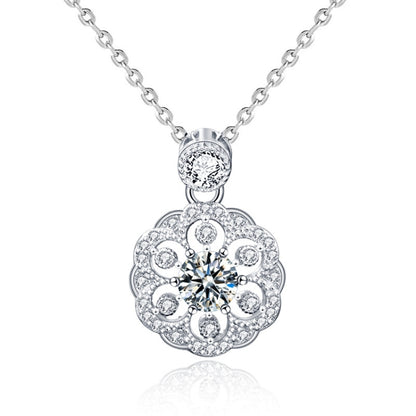 XMA008 Cherry Necklace 925 Silver Mosan Diamond Collarbone Pendant, XMA008