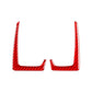 Right-hand drive instrument trim stickers, 2pcs, red carbon-fiber style, U-shaped