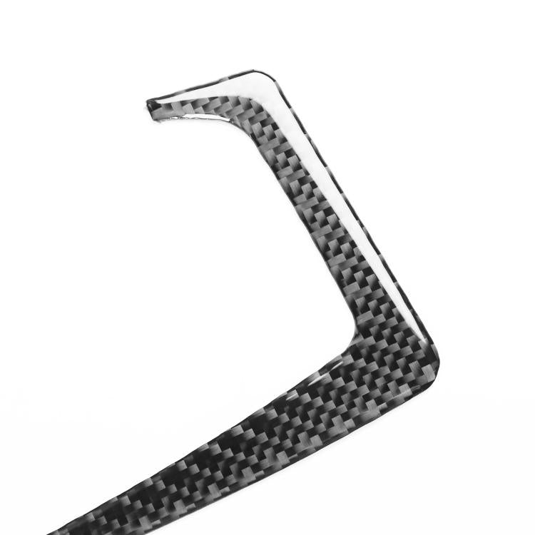 Single black carbon-fiber style instrument trim sticker, curved U-shape