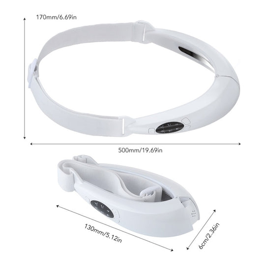 White EMS microcurrent face-lifting device with flexible neck band and controls