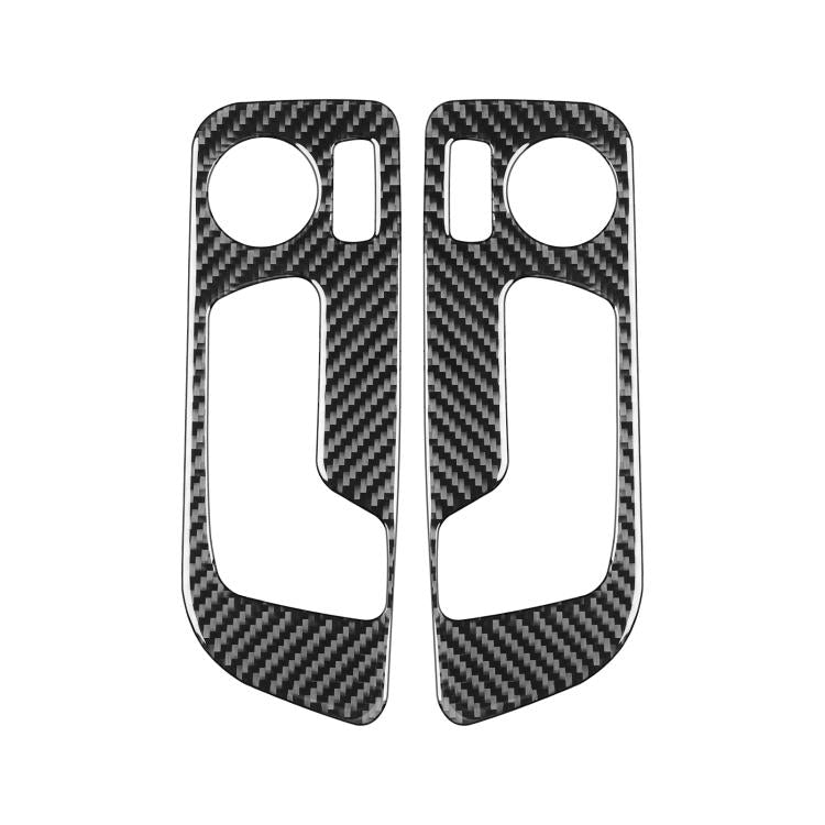 Seat adjustment sticker set, black carbon-fiber style, left and right pair