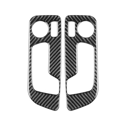 Seat adjustment sticker set, black carbon-fiber style, left and right pair