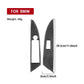 Black carbon-fiber window switch trim sticker set with keyhole cutouts