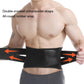 Black compression weightlifting belt with double-cross straps across the abdomen