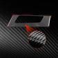 Carbon fiber dashboard speaker frame sticker with textured insert detail, black and dark