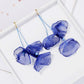 Long Exaggerated Fabric Art Handmade Petal Earrings, E1908-21 Blue, E1908-22 Yellow, E1908-23 Red, E1908-24 Pink, E1908-25 Black, E1908-26 White, E1908-27 Blue, E1908-28 Red, E1908-29 Black, E1908-30 Yellow, E1908-31 Pink, E1908-32 White, E1908-33 Blac...
