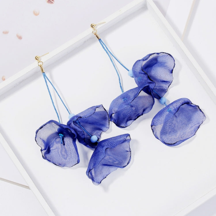 Long Exaggerated Fabric Art Handmade Petal Earrings, E1908-21 Blue, E1908-22 Yellow, E1908-23 Red, E1908-24 Pink, E1908-25 Black, E1908-26 White, E1908-27 Blue, E1908-28 Red, E1908-29 Black, E1908-30 Yellow, E1908-31 Pink, E1908-32 White, E1908-33 Blac...