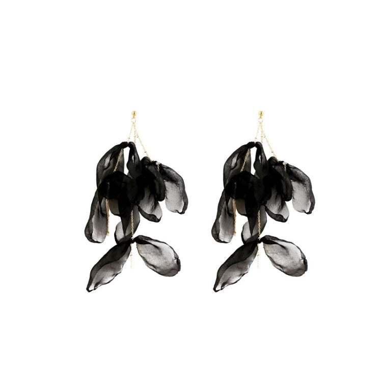 Long Exaggerated Fabric Art Handmade Petal Earrings, E1908-21 Blue, E1908-22 Yellow, E1908-23 Red, E1908-24 Pink, E1908-25 Black, E1908-26 White, E1908-27 Blue, E1908-28 Red, E1908-29 Black, E1908-30 Yellow, E1908-31 Pink, E1908-32 White, E1908-33 Blac...