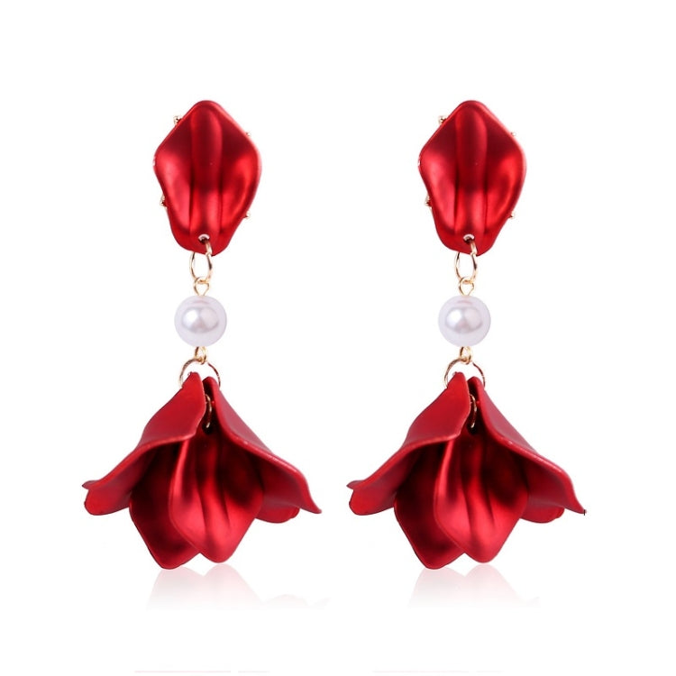 Long Exaggerated Fabric Art Handmade Petal Earrings, E1908-21 Blue, E1908-22 Yellow, E1908-23 Red, E1908-24 Pink, E1908-25 Black, E1908-26 White, E1908-27 Blue, E1908-28 Red, E1908-29 Black, E1908-30 Yellow, E1908-31 Pink, E1908-32 White, E1908-33 Blac...