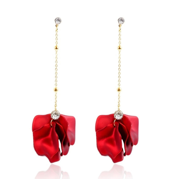 Long Exaggerated Fabric Art Handmade Petal Earrings, E1908-21 Blue, E1908-22 Yellow, E1908-23 Red, E1908-24 Pink, E1908-25 Black, E1908-26 White, E1908-27 Blue, E1908-28 Red, E1908-29 Black, E1908-30 Yellow, E1908-31 Pink, E1908-32 White, E1908-33 Blac...