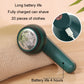 Green hair ball shaver trimmer with metal shaving head and charging port
