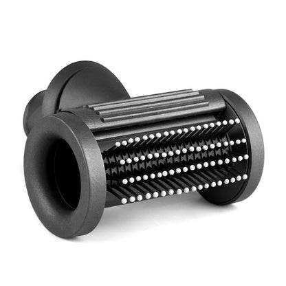 Dark gray smooth flyaway nozzle attachment with comb-like bristle rows and vented barrel