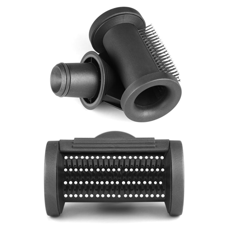 Dark gray smooth nozzle attachment with comb-teeth drum and side funnel opening
