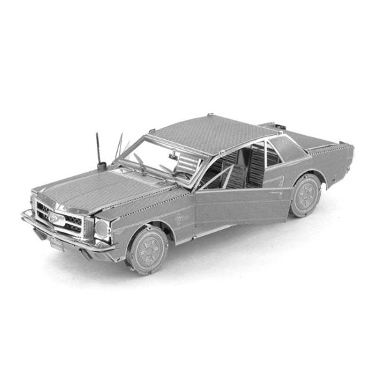 3D metal classic coupe assembly model, gray with front grille and side windows