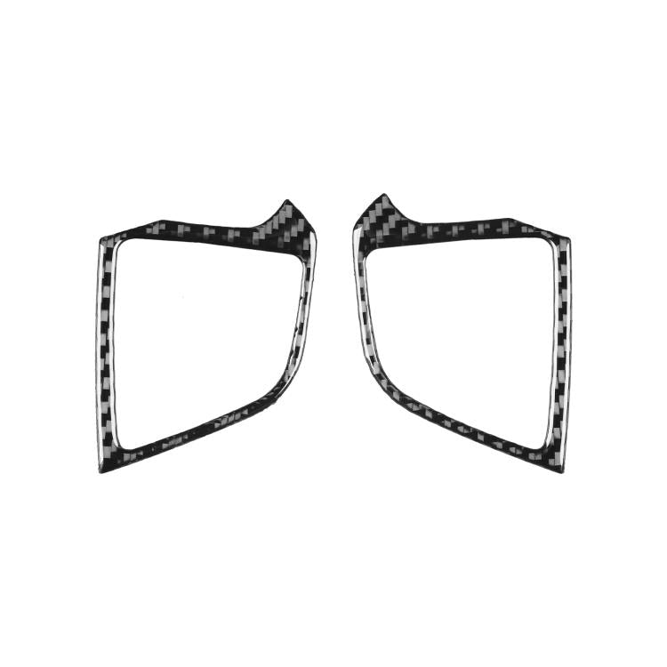 Instrument panel air vent sticker set, black carbon-fiber trim, 2-piece