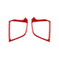 Instrument panel air vent sticker set, red carbon-fiber trim, 2-piece