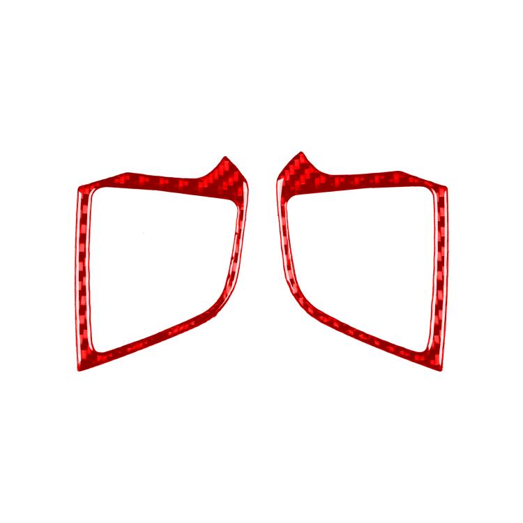 Instrument panel air vent sticker set, red carbon-fiber trim, 2-piece
