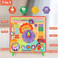 7 In 1 Kids Calendar & Teaching Clock Educational Toys, Lion