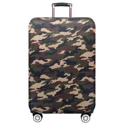 Camouflage rolling suitcase dust cover with handle opening and bottom wheel cutouts