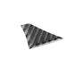 Black carbon-fiber triangular grille decorative sticker, angled view